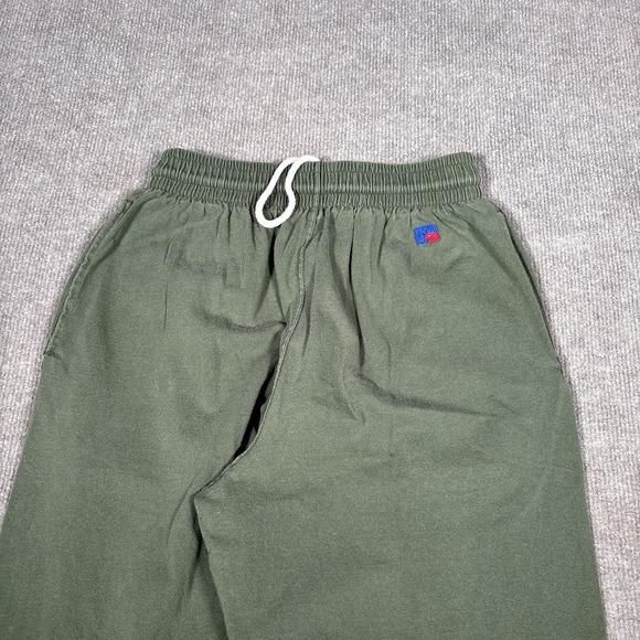 Vintage 90s Russell Pants Mens S Olive Green Knit Lightweight Blalnk Made In USA - Picture 2 of 9